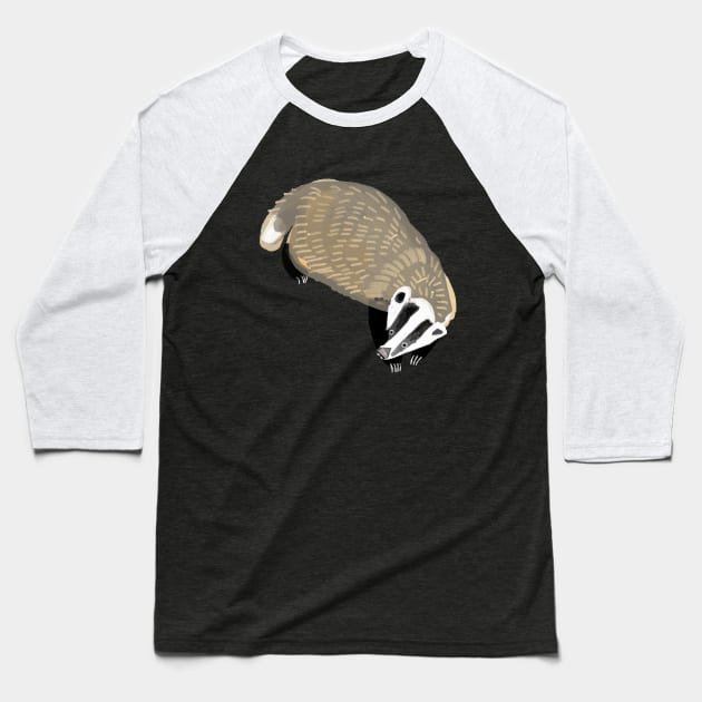 Asiatic Badger Baseball T-Shirt by belettelepink